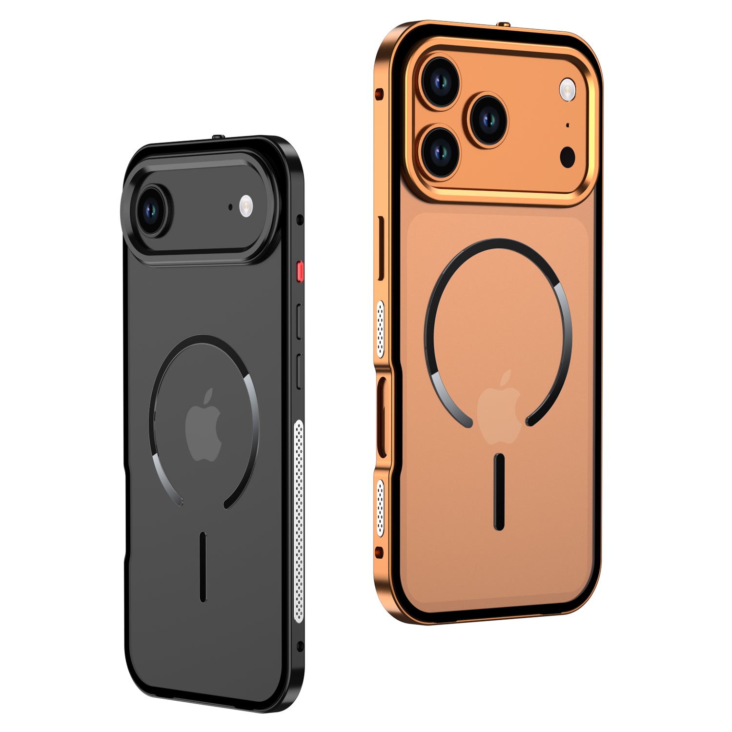 Metal frame magnetic buckle protective case for Apple phones