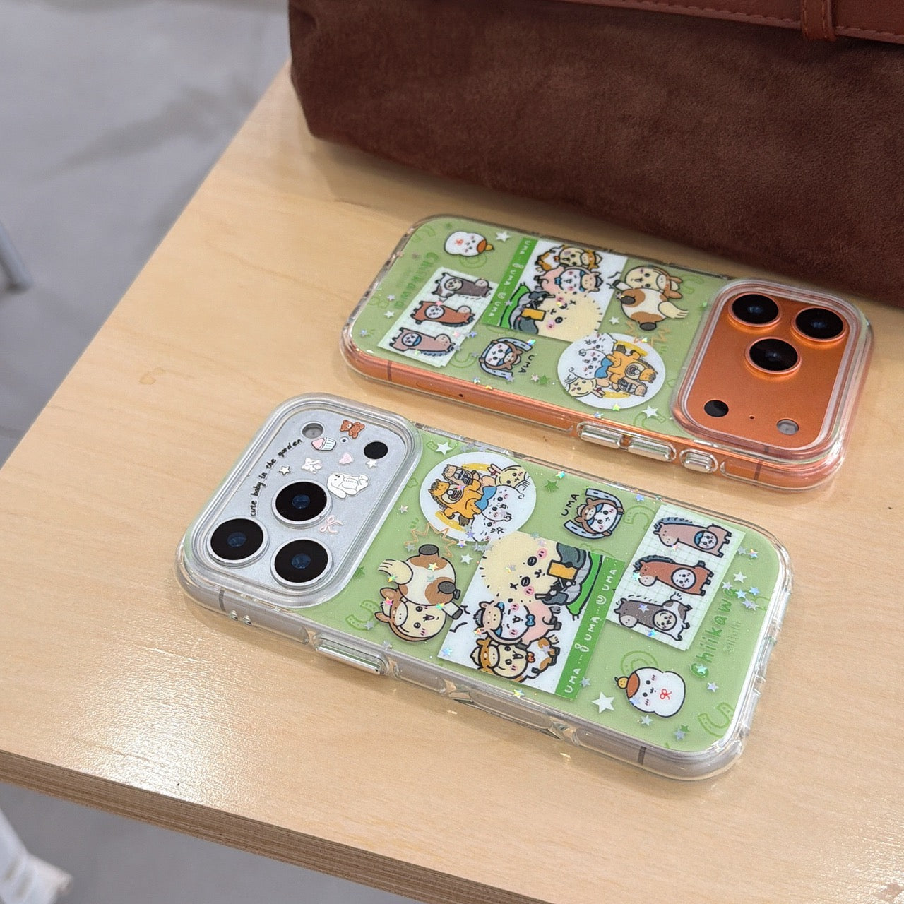 Green Chiikawa Pony Rounded Edge Airbag Apple Phone Case