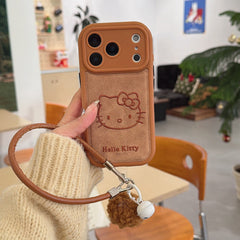3D Kitty Head Embroidered Phone Case