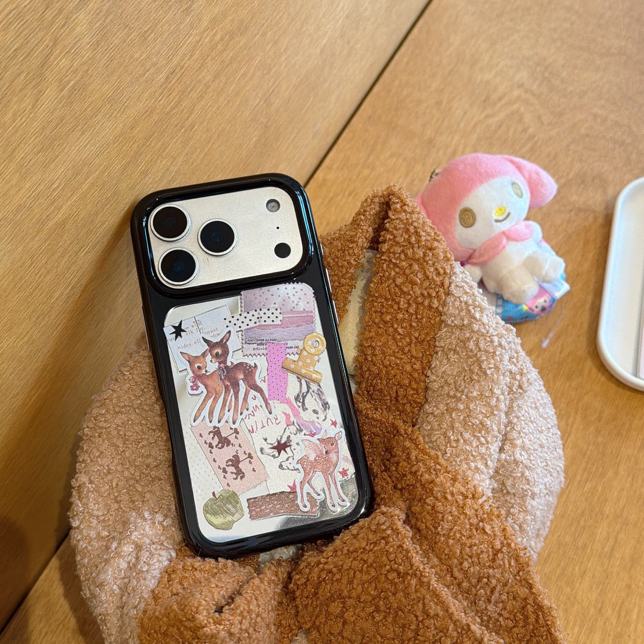 Retro collage deer iPhone case for iPhone 17 Pro