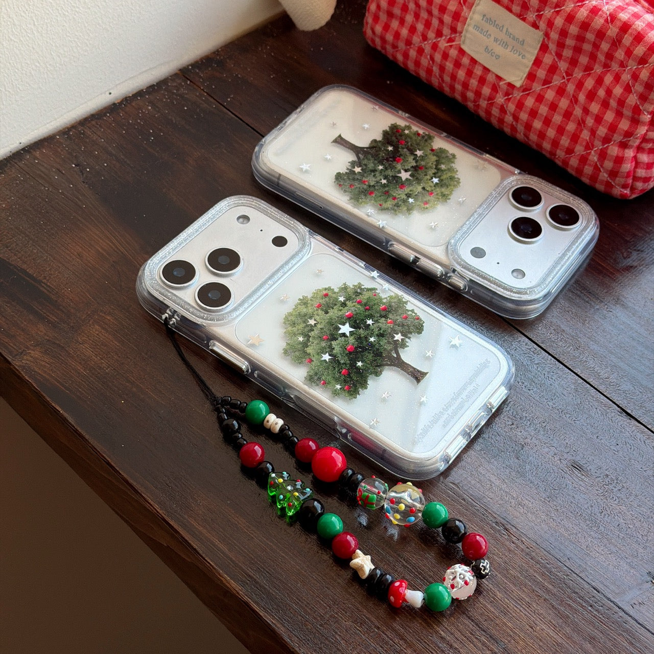 Silver Star Apple Tree Gold-plated Rounded Airbag Double-sided Phone Case