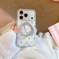 Aesthetic Colorful Stars iPhone Case with 360° Rotating Kickstand