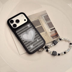 Aesthetic Lace & Hearts Case | Chic Feminine Phone Cover