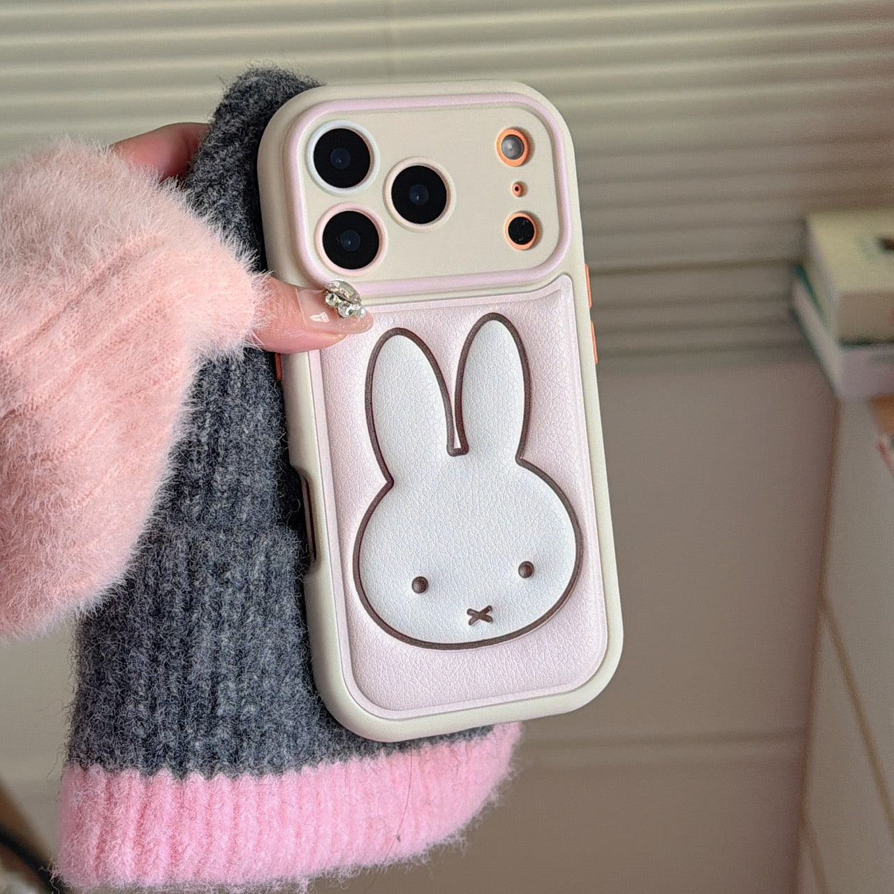 Foundation Miffy Rabbit Head Textured Phone Case