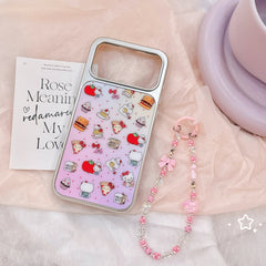 Gilded gradient chain Kitty phone case
