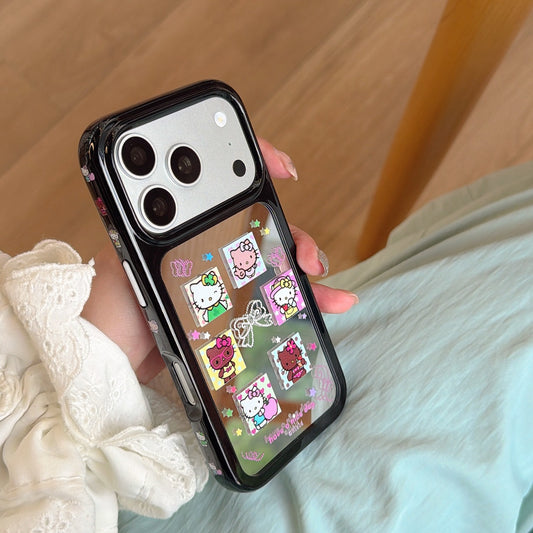 Kitty Bowknot Memo Mirror Case | Aesthetic Stationery Style Cover