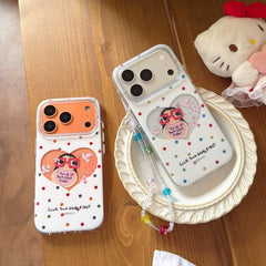 Kawaii Colorful Polka Dot Heart & Character Case | Aesthetic IMD Cover