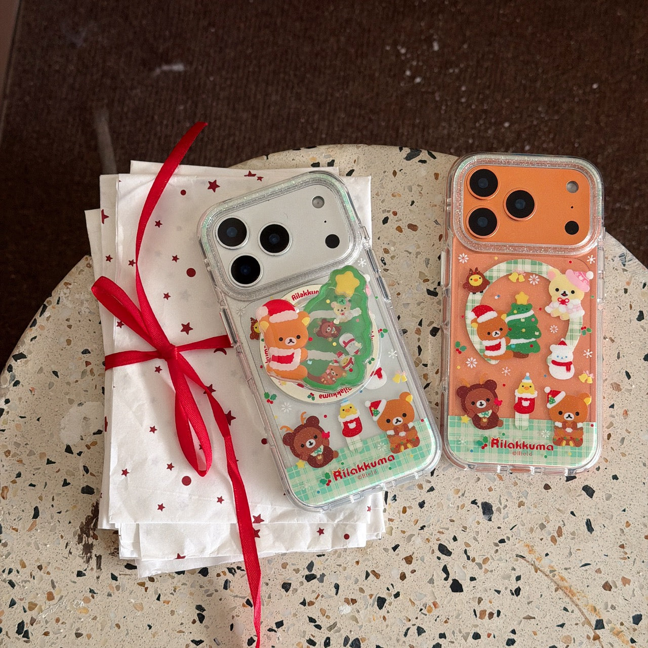Rilakkuma Christmas Magnetic Round Edge Airbag Phone Case