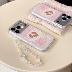 Pink bow Miffy rabbit cookie phone case