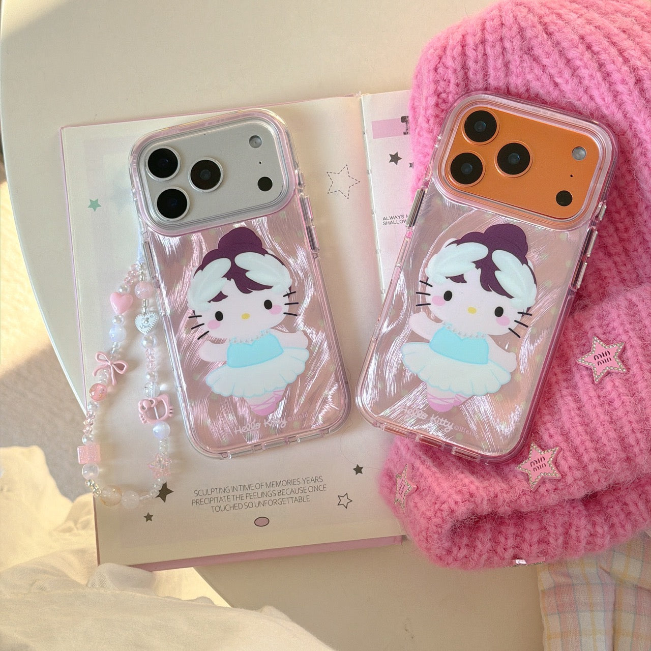 Ballet Kitty Round Edge Airbag Double-Sided Phone Case
