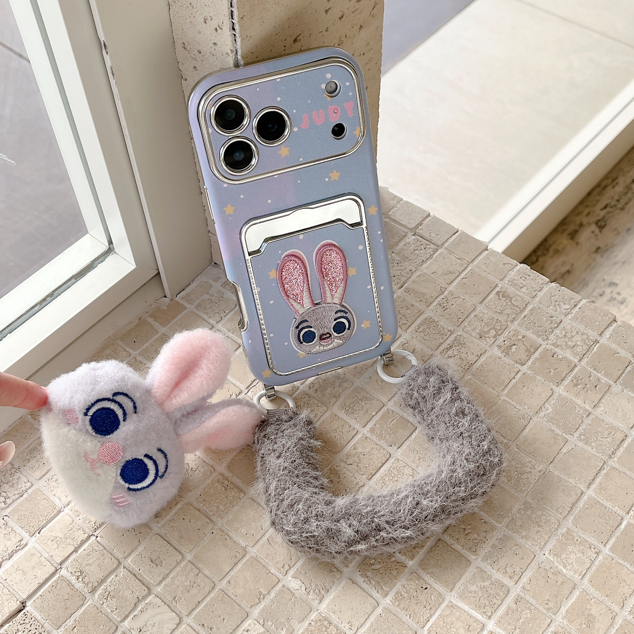 Judy Electroplated Large Window Phone Case