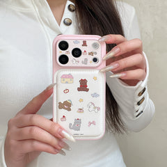 Cartoon House & Little Animals Phone Case for iPhone 13-17 Pro Max