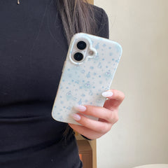 Blue-tinted winter snowman house phone case