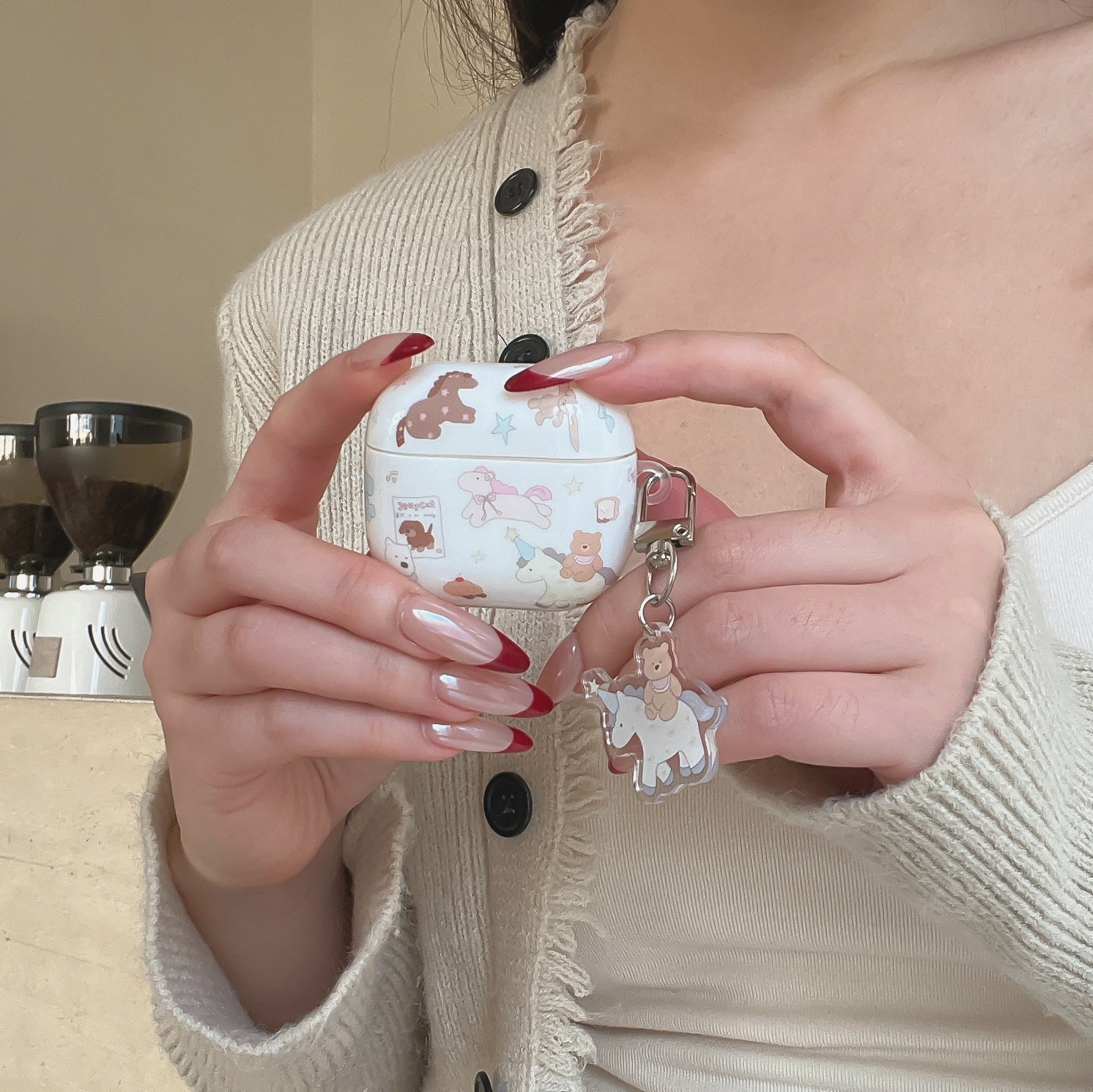 Cute Riding Bear AirPods Case - For All AirPods Models