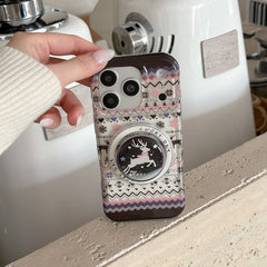 Fair Isle quicksand deer magnetic phone case