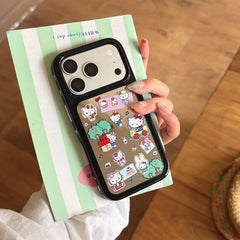 Vacation Kitty Aesthetic Mirror Case | Y2K Space Shell Edition