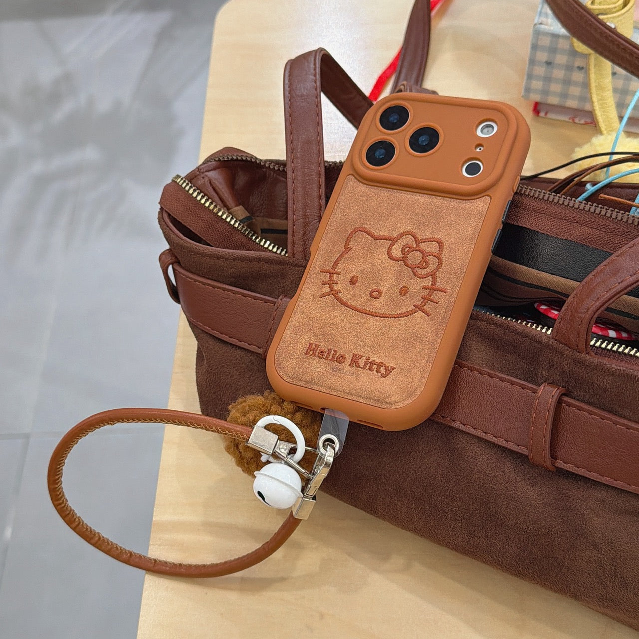 3D Kitty Head Embroidered Phone Case