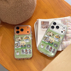 Green Chiikawa Pony Rounded Edge Airbag Apple Phone Case