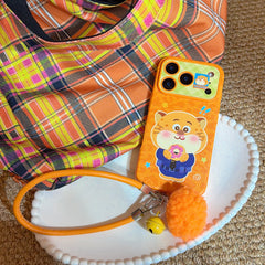 Police officer Leopard eating a donut phone case