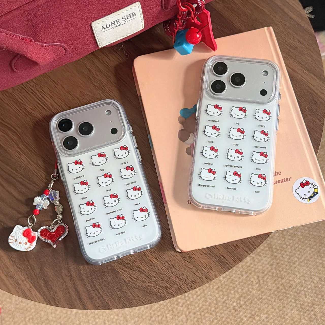 Cute Kitty Expression Series: Round Edge Protective Case for iPhone 13-17 Pro Max