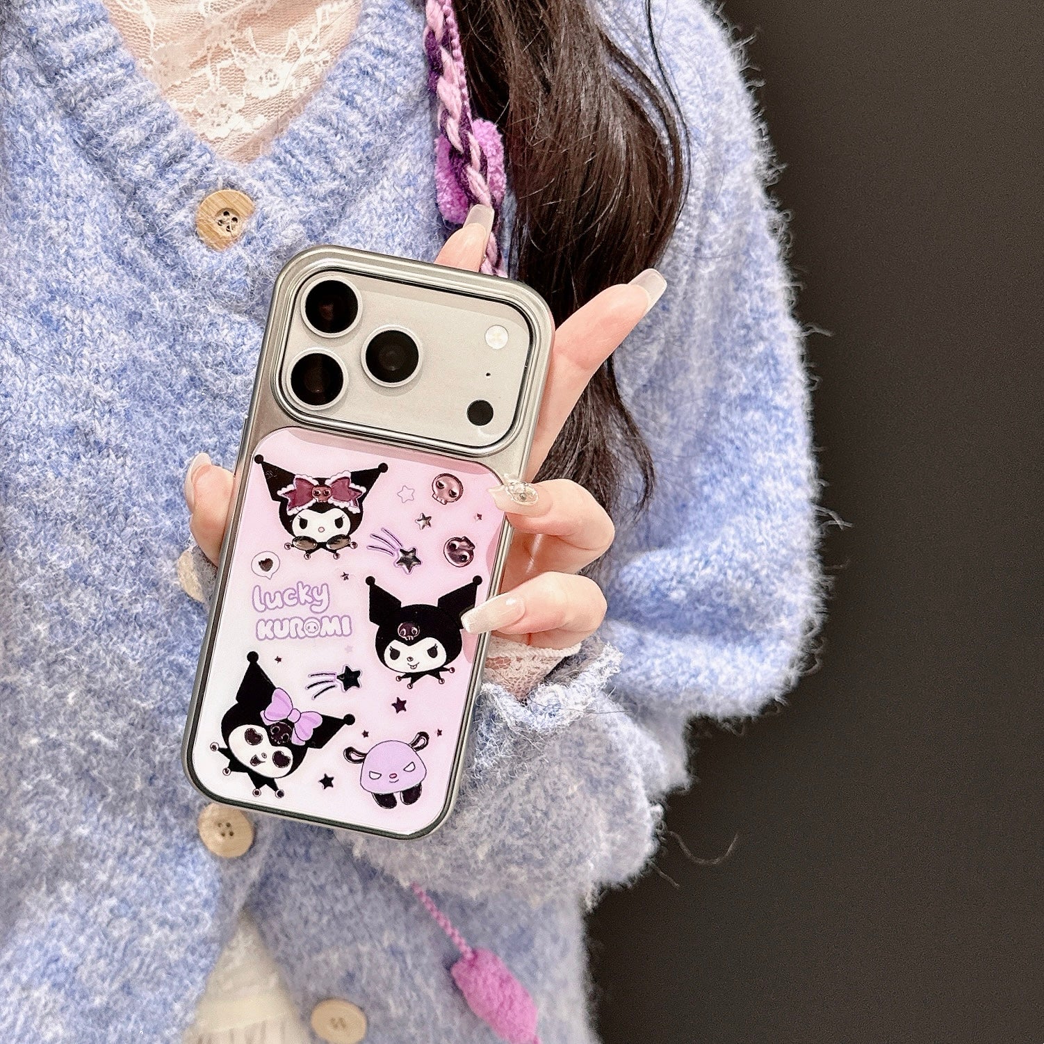 Gold-plated Kuromi phone case