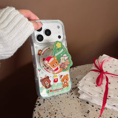 Rilakkuma Christmas Magnetic Round Edge Airbag Phone Case