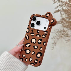 Kitty Leopard Print Silicone Phone Case