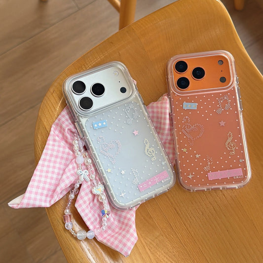 Luxury Trim Stars & Music Notes iPhone Case | Elegant Aesthetic