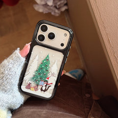 Christmas Black Kitten Round Edge Phone Case