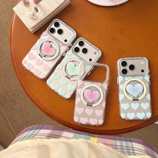 Magnetic Colorful Hearts iPhone Case | Cute Patterned Aesthetic