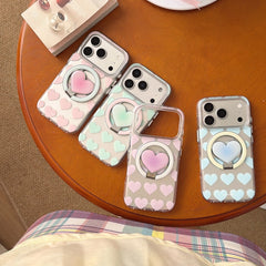 Magnetic Colorful Hearts iPhone Case | Cute Patterned Aesthetic