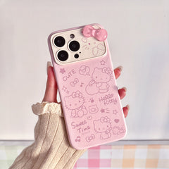 Foundation Music Symbols Apple Hello Kitty Large Window Leather Phone Case
