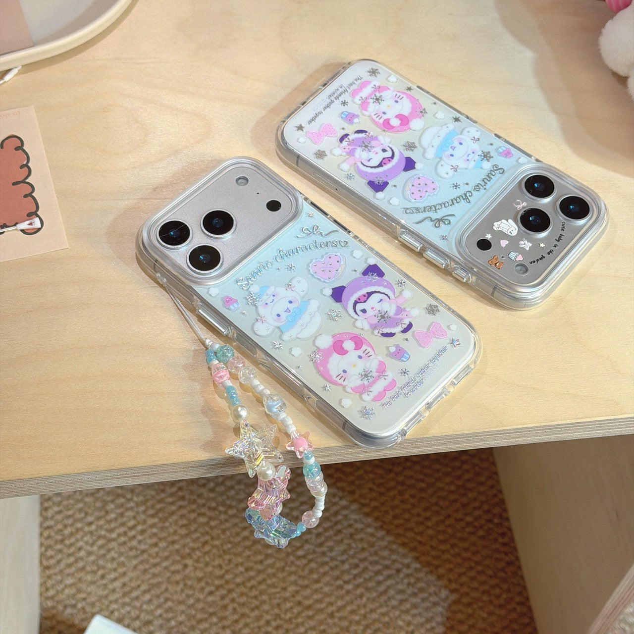 Winter Silver Snowflake Sanrio Gold-Plated Phone Case
