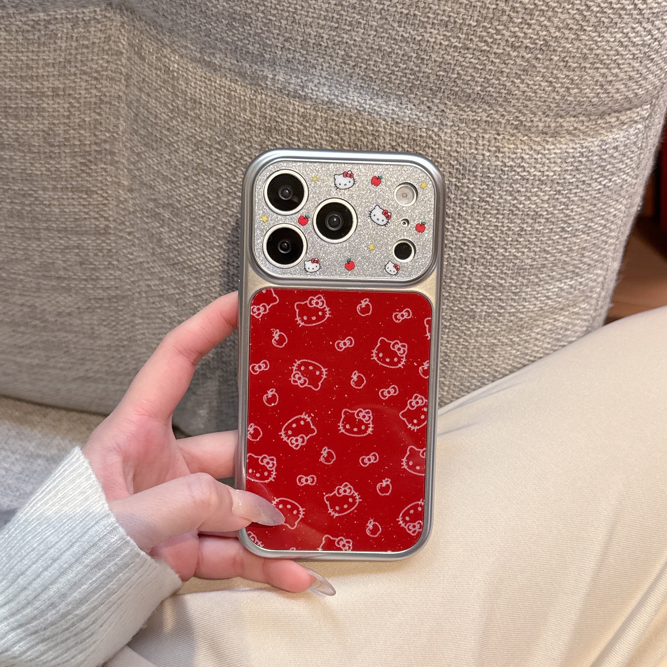 Kitty red Apple phone case