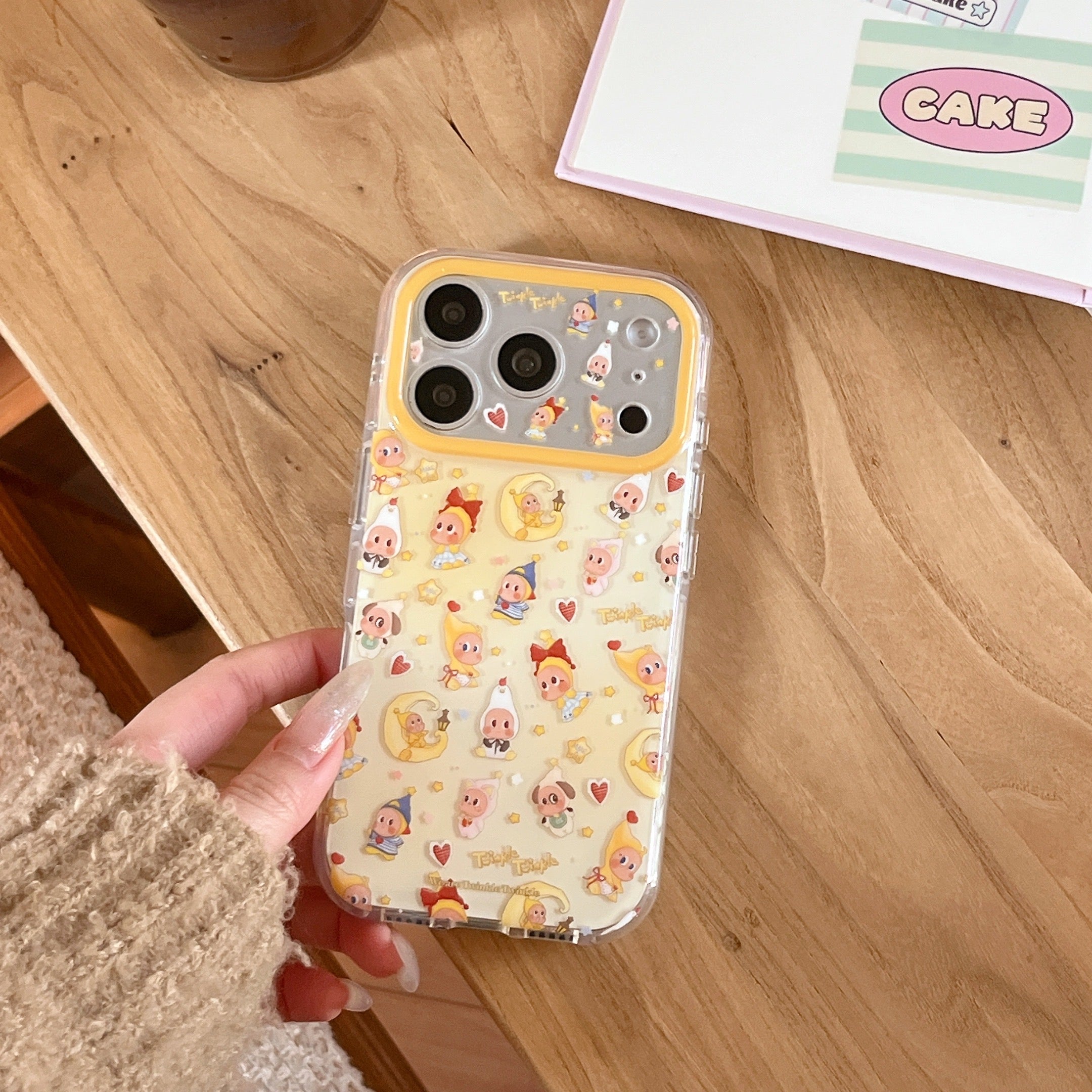 Yellow Gradient Twinkle Phone Case for iPhone 15-17 Pro Max - Full-Screen Protection - Playfulcase