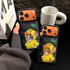 Tom and Jerry Puffer Phone Case for iPhone 13-17 Pro Max