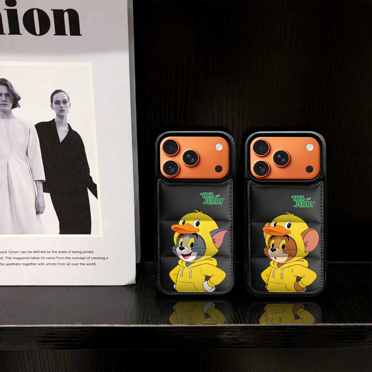 Tom and Jerry Puffer Phone Case for iPhone 13-17 Pro Max