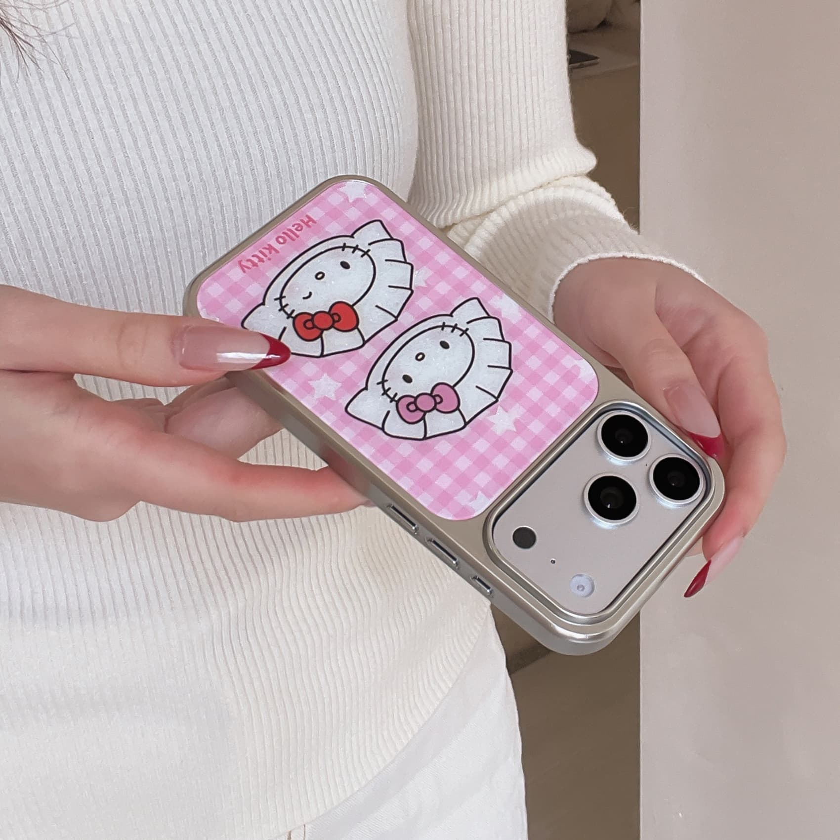 3D Dumpling Kitty Soft Case: Shockproof Puffy Protective Series for iPhone 13-17 Series | Kawaii Aesthetic Design
