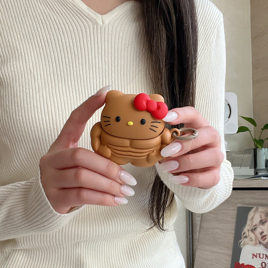 Muscle Kitty Silicone Earphone Cover