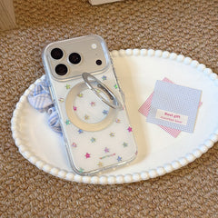 Aesthetic Colorful Stars iPhone Case with 360° Rotating Kickstand