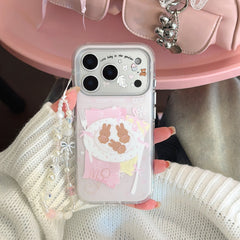 Pink bow Miffy rabbit cookie phone case