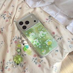 Urban Graffiti Bear & Clover iPhone Case | Street Art Aesthetic