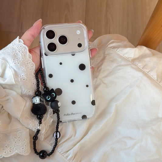 Classic Black & White Polka Dot Case | Timeless Minimalist Aesthetic