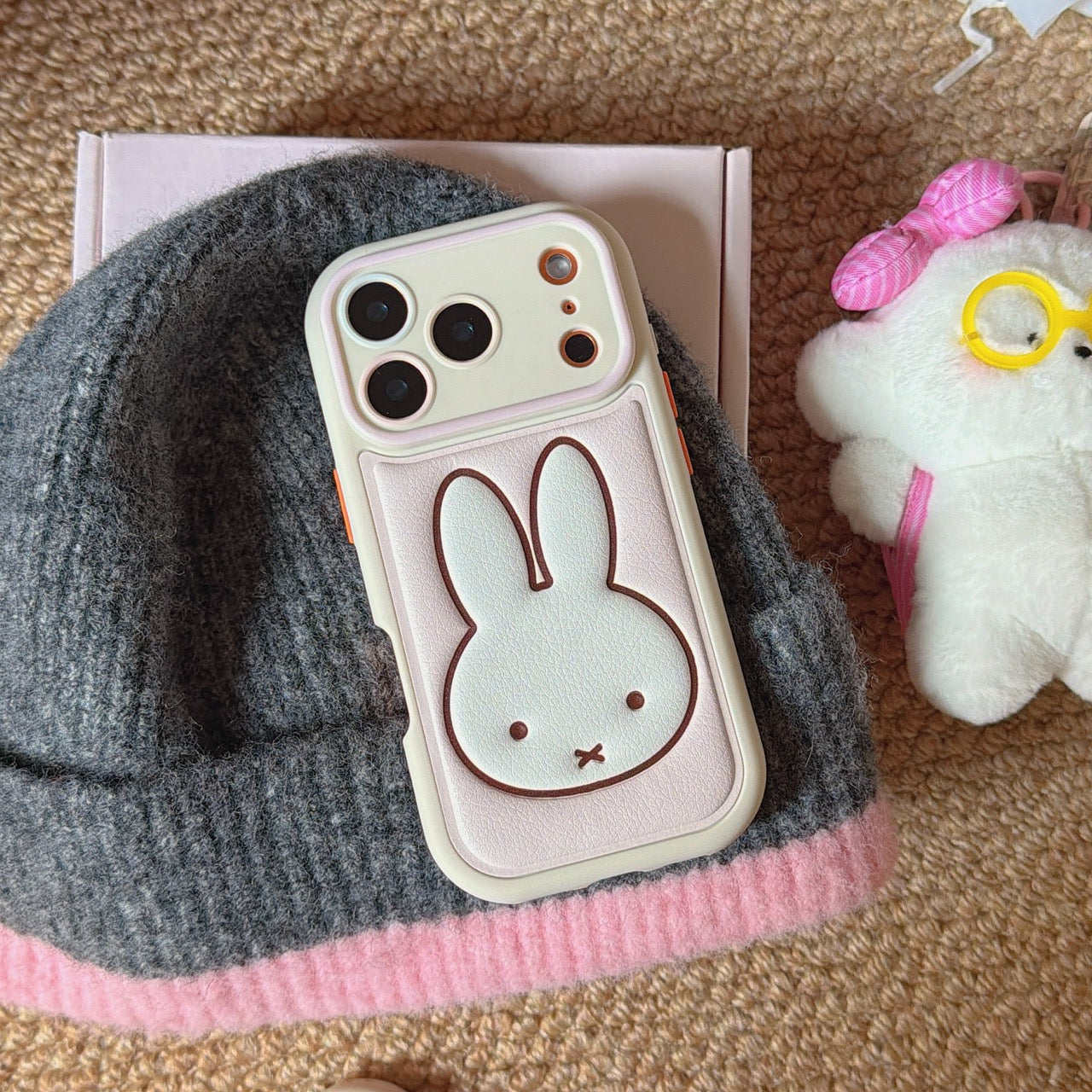 Foundation Miffy Rabbit Head Textured Phone Case
