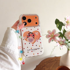 Kawaii Colorful Polka Dot Heart & Character Case | Aesthetic IMD Cover