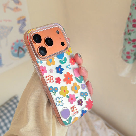 Metallic Silver Floral iPhone Case | Y2K Chrome Aesthetic