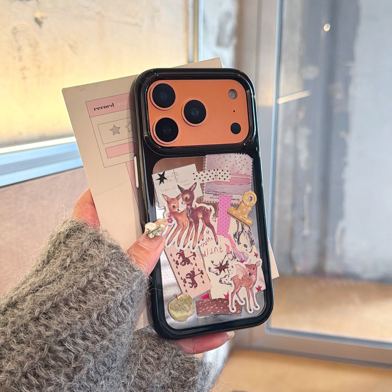 Retro collage deer iPhone case for iPhone 17 Pro