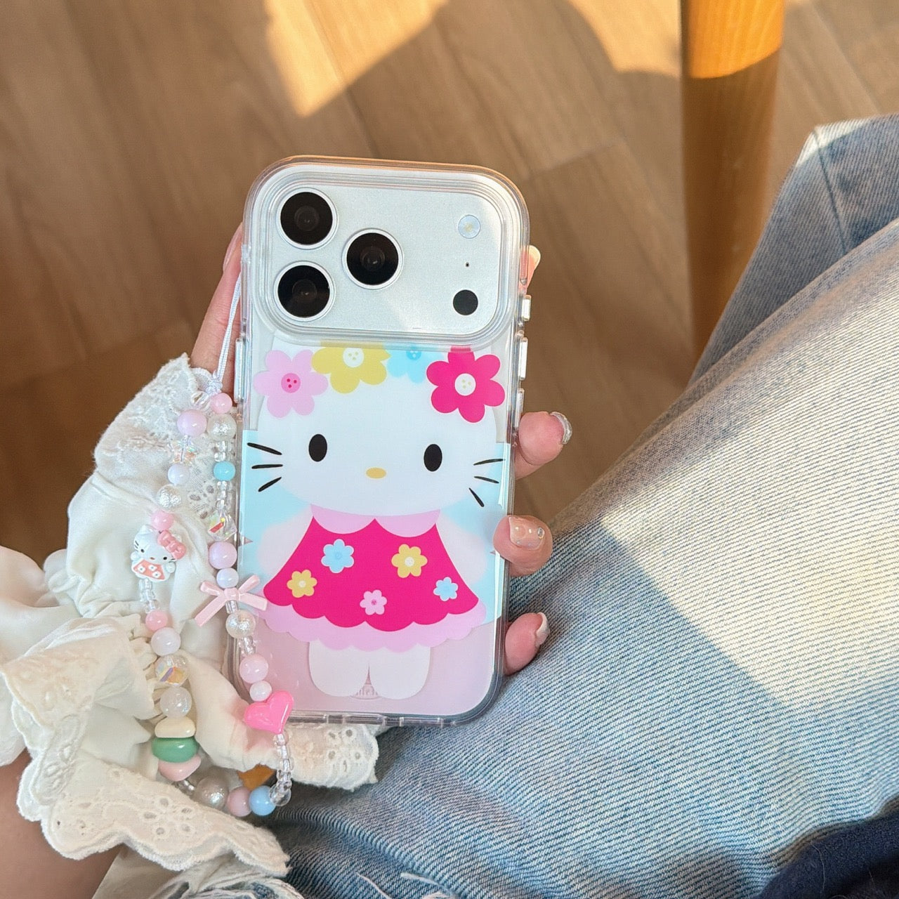 Aesthetic Flower Fairy Kitty iPhone Case | Romantic Garden Style