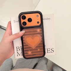 Aesthetic Lace & Hearts Phone Case – Chic Feminine Design