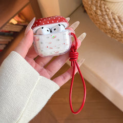 Polka dot bow wings AidPods earphone case